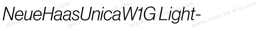 NeueHaasUnicaW1G Light字体转换